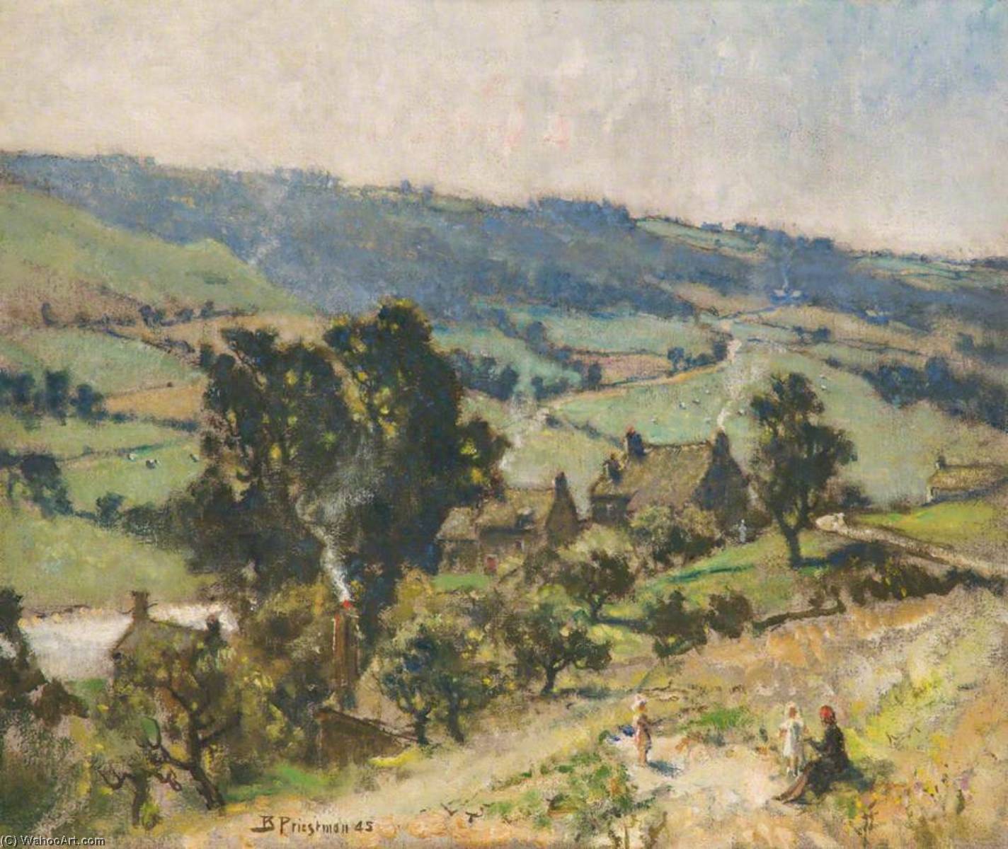 A Cotswold Village — Bertram Priestman