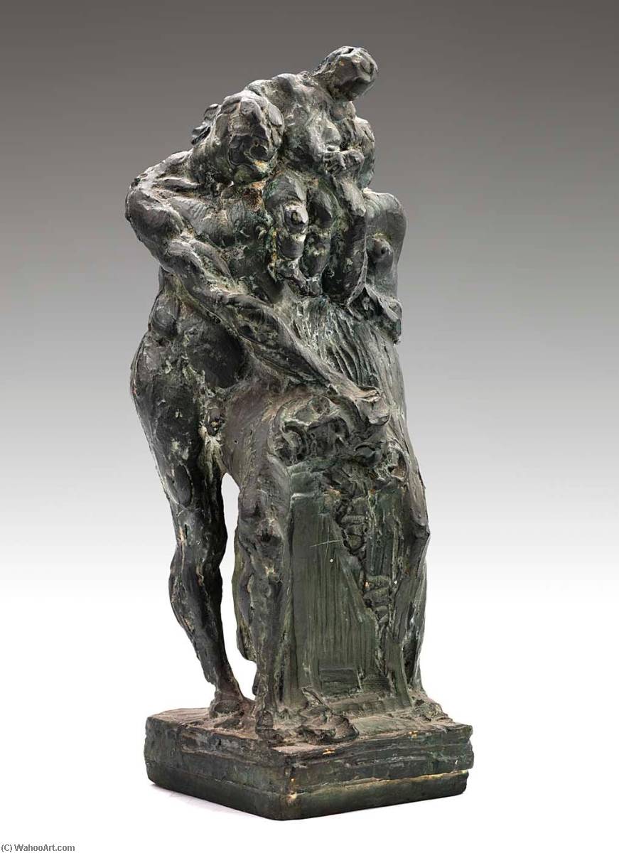 Study Man, Woman, And Child — Joseph Emile Renier