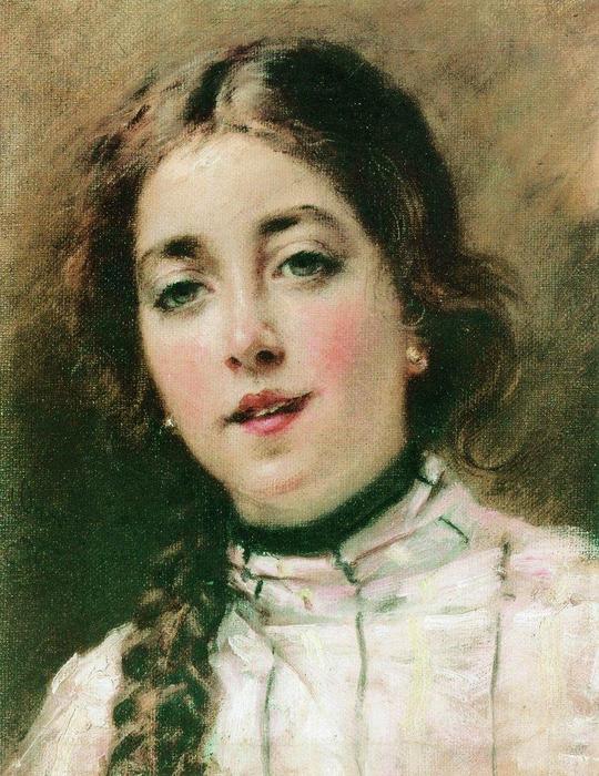 Portrait Of Artist's Daughter Olya — Konstantin Yegorovich Makovsky