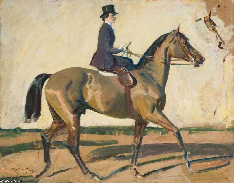 Study For 'our Mutual Friend The Horse', Lady Munnings Riding Side-saddle — Sir Alfred James Munnings