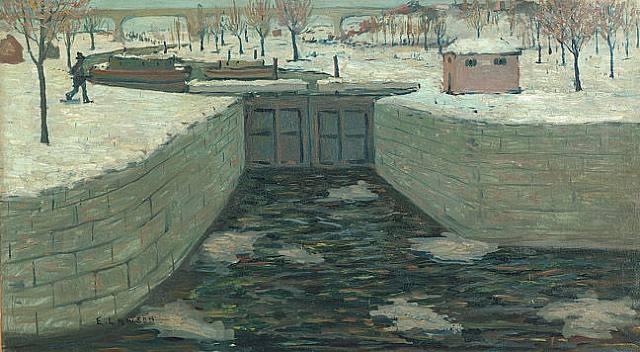 The Lock, New Hope Pennsylvania — Ernest Lawson