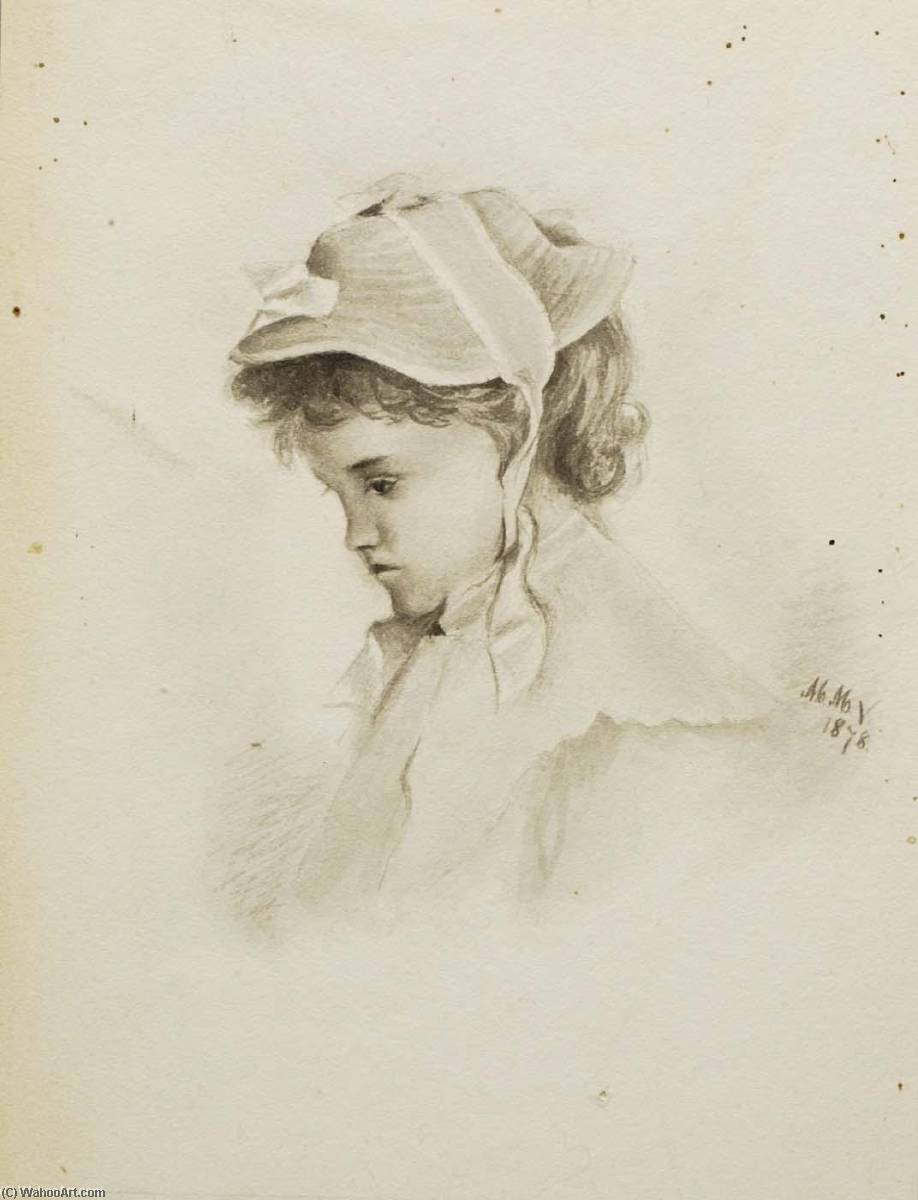 Untitled (head Of A Child Looking Down) — Mary Vaux Walcott