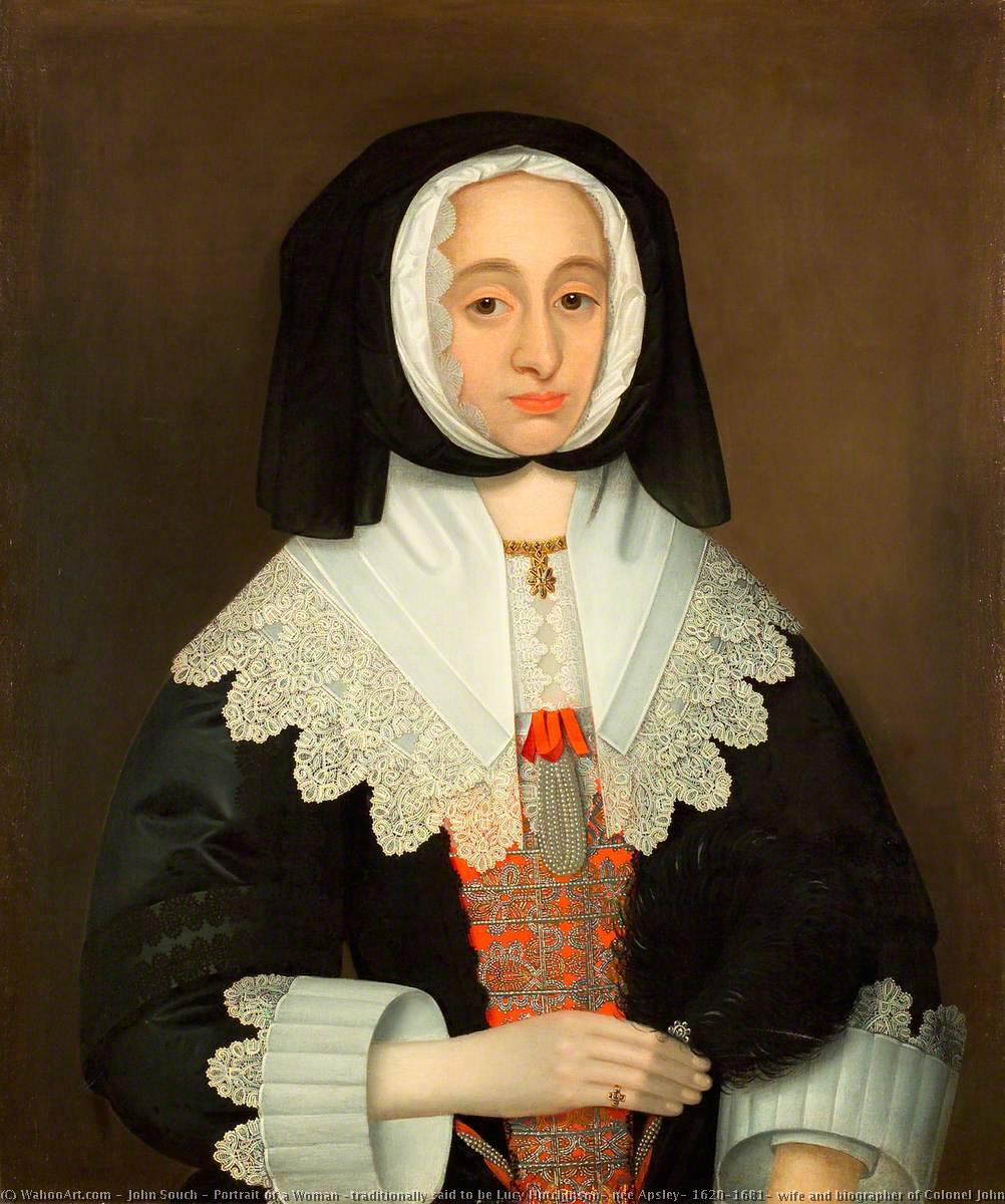 Portrait Of A Woman (traditionally Said To Be Lucy Hutchinson, Née Apsley, 1620–1681, Wife And Biographer Of Colonel John Hutchinson, Governor Of Nottingham Castle) — John Souch