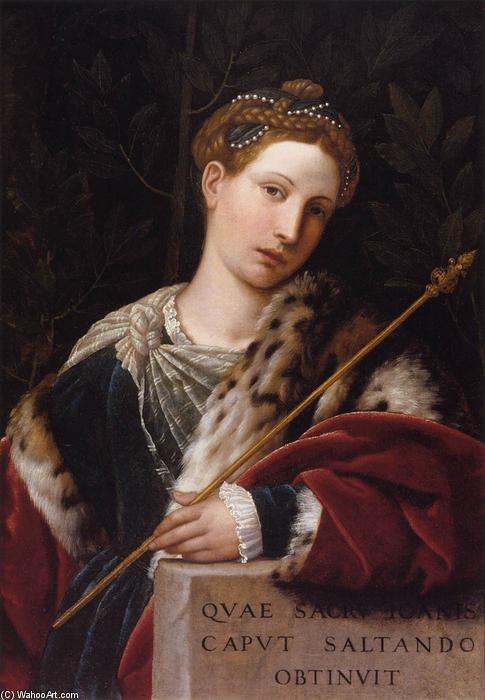Portrait Of Tullia D'aragona As Salome — Alessandro Bonvicino (moretto Da Brescia)
