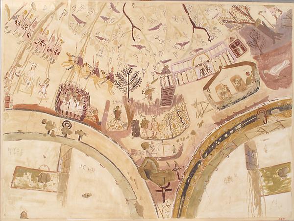 Facsimile Of The Dome Painting Of The Chapel Of Exodus, Bagawat Necropolis, Kharga Oasis — Charles K Wilkinson