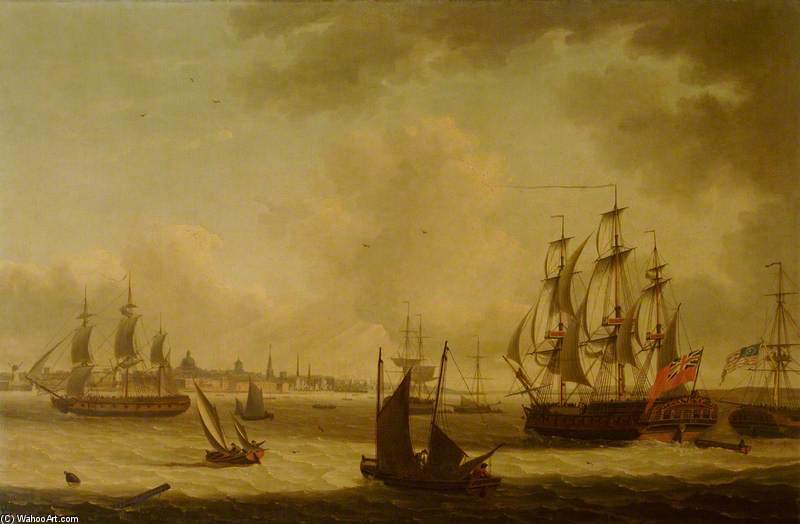 The 'pearl' Frigate Off Liverpool — John Thomas Serres