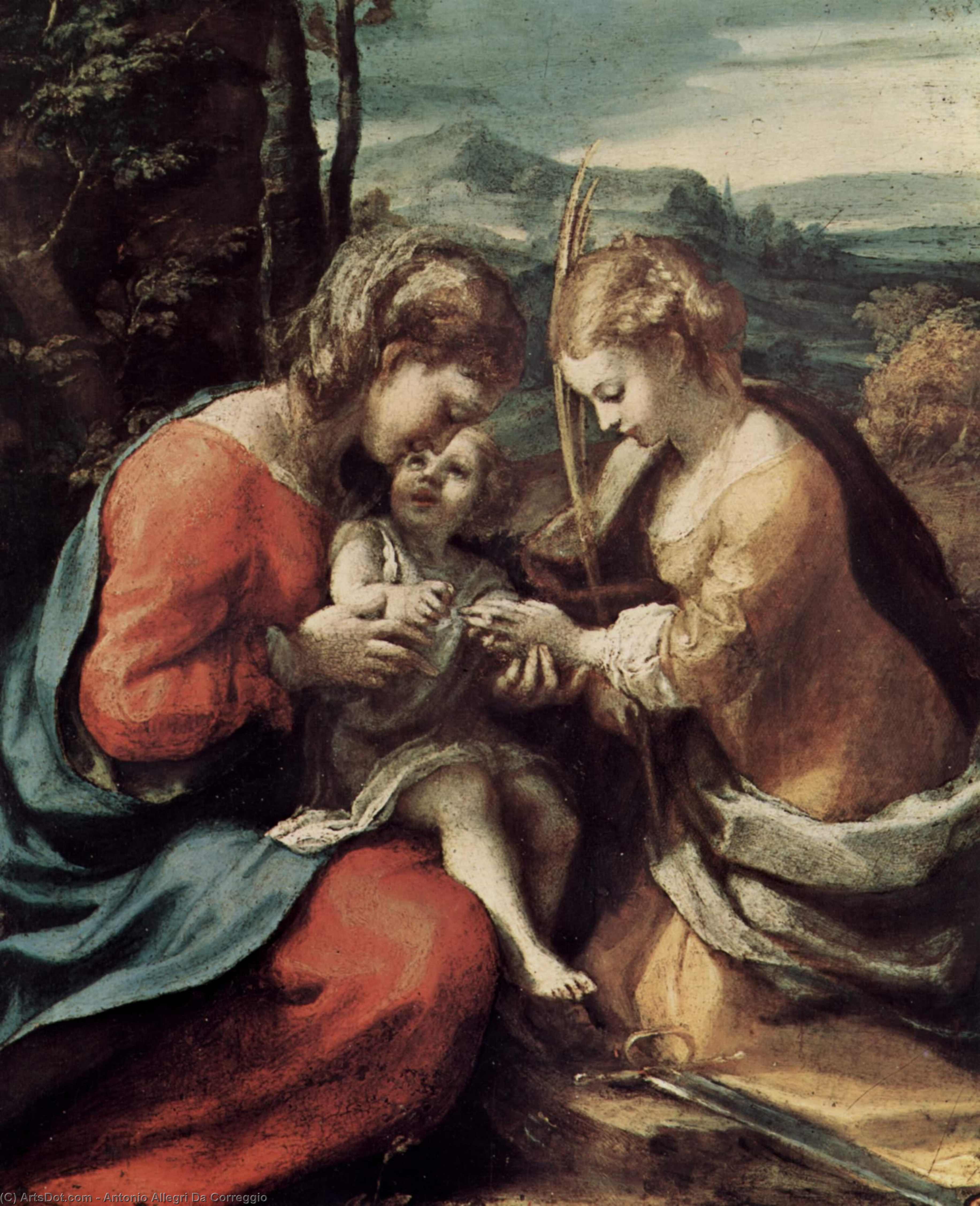 Die Mystische Hochzeit Der Hl. Katharina Von Alexandrien — Antonio Allegri Da Correggio