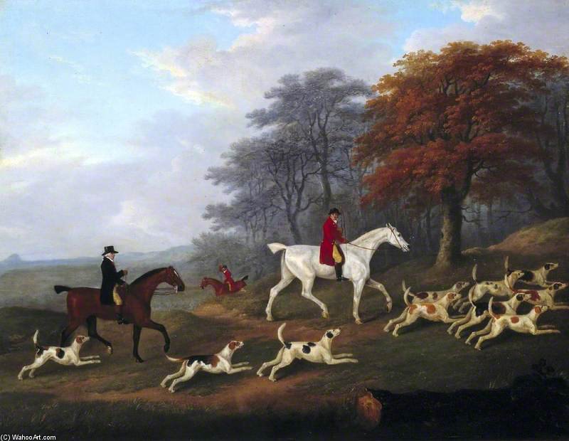 The Earl Of Darlington Fox-hunting With The Raby Pack - — John Nost Sartorius