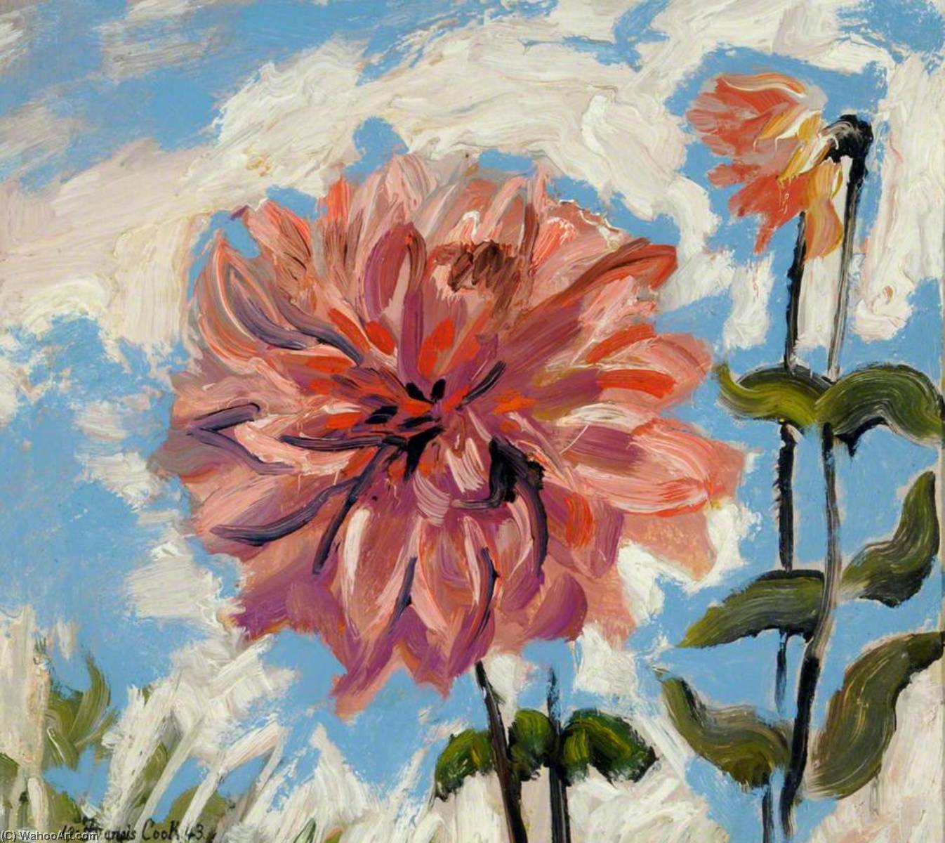 Magnolia Flower Growing At Evening Against Sky, Porthallow — Francis Ferdinand Maurice Cook