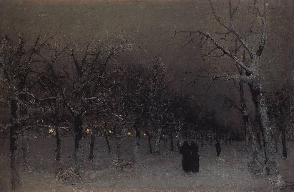 Boulevard In The Evening. — Isaak Ilyich Levitan