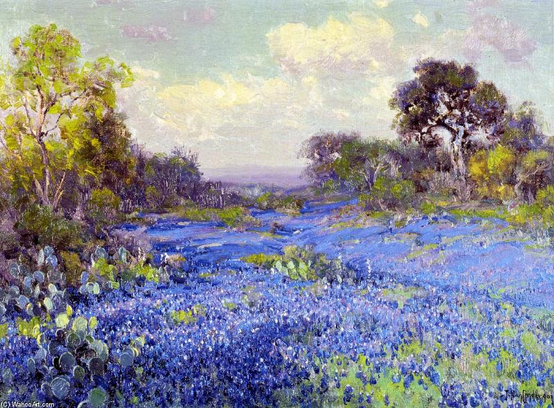 Blue Bonnets At Late Afternoon — Robert Julian Onderdonk