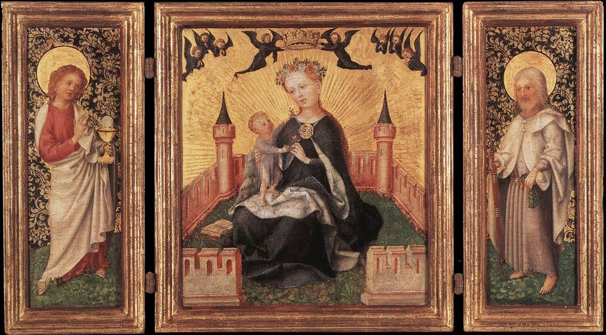 Triptych With The Virgin And Child In An Enclosed Garden — Stephan Lochner