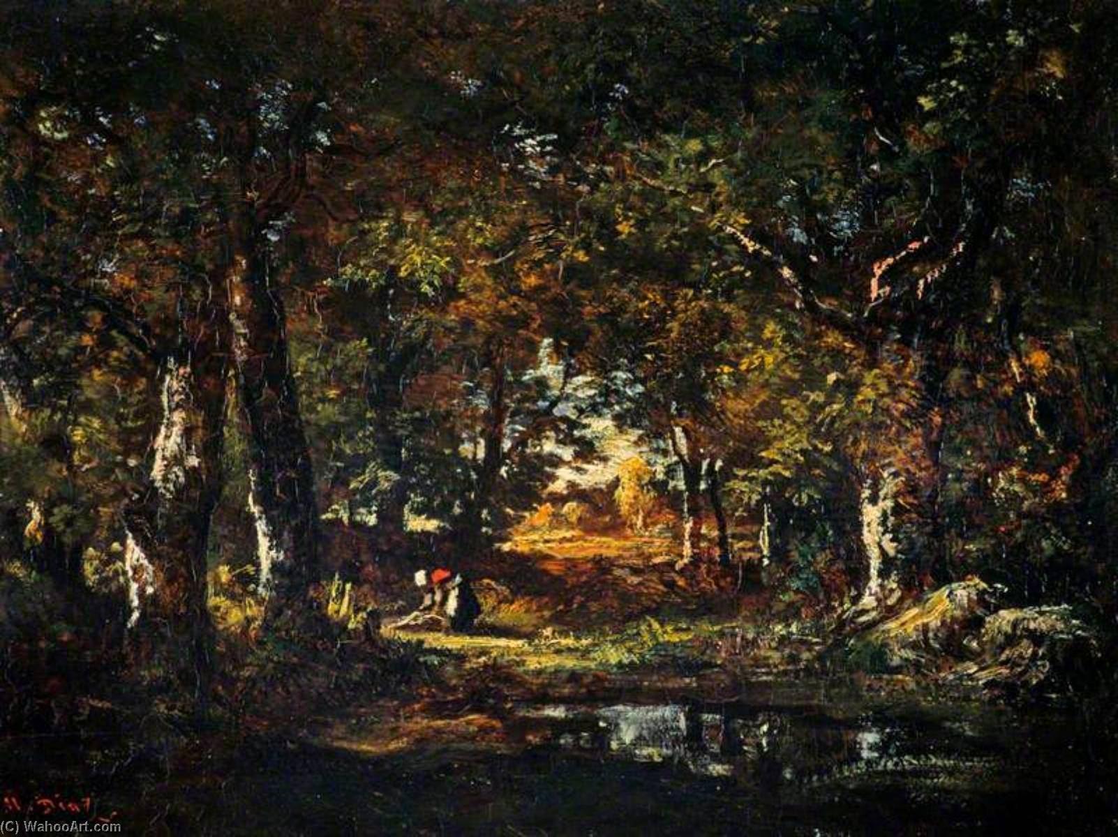 A Pool In The Forest — Narcisso Díaz De La Peña
