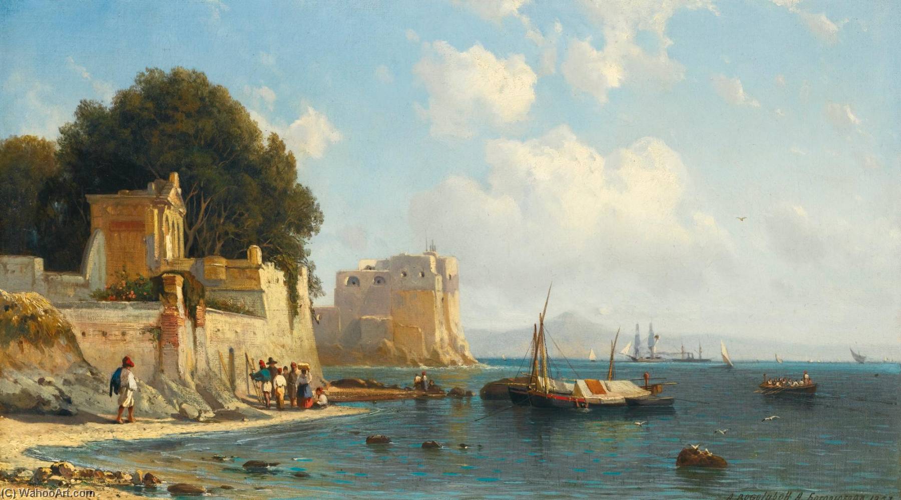 Coastline Near Sorrento — Alexei Petrovich Bogoliubov