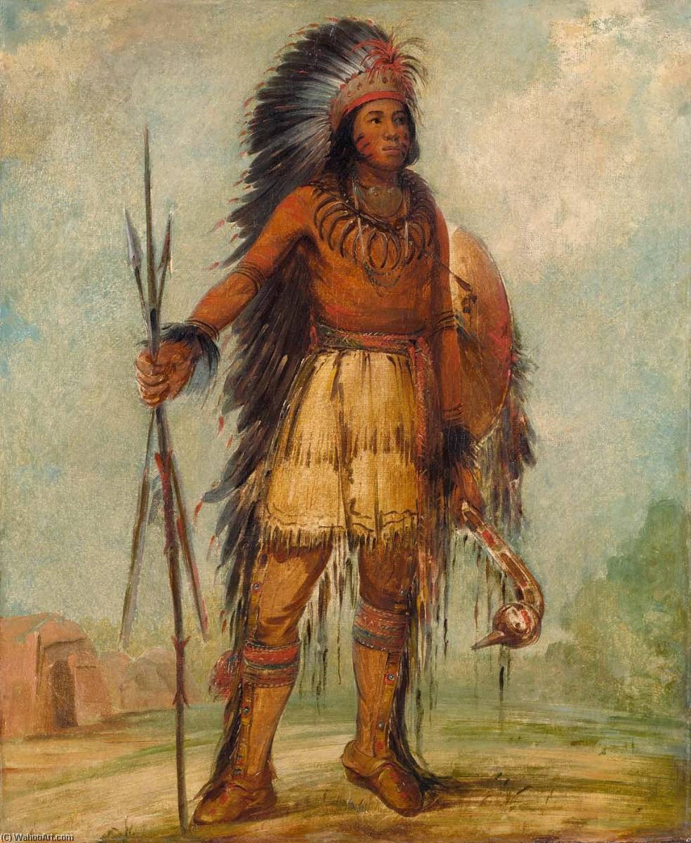 A Wun Ne Wa Be, Bird Of Thunder — George Catlin