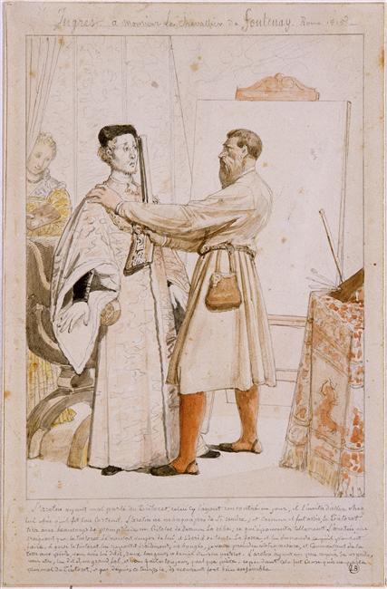Aretino And Tintoretto — Jean-auguste-dominique Ingres