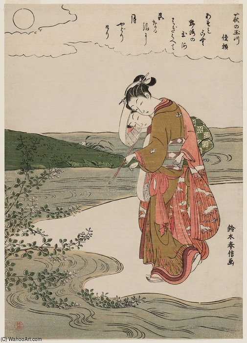 The Jewel River Of Bush Clover — Suzuki Harunobu