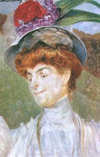 Portrait Of A Lady In A Hat — Jacek Malczewski
