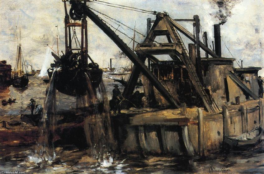 Dredging In The East River — ジョン・ヘンリー・トゥワクトマン