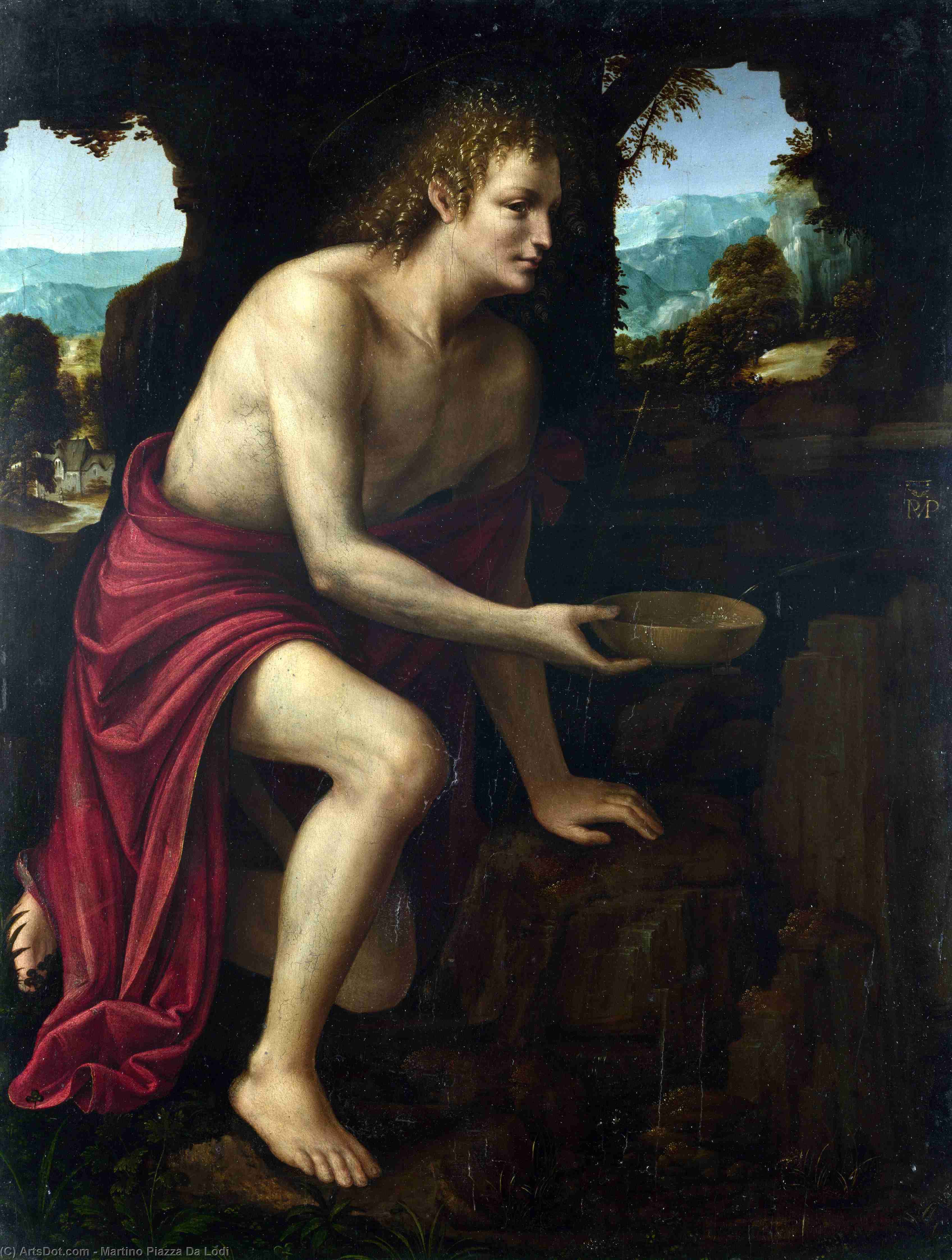 Saint John The Baptist In The Desert — Martino Piazza Da Lodi