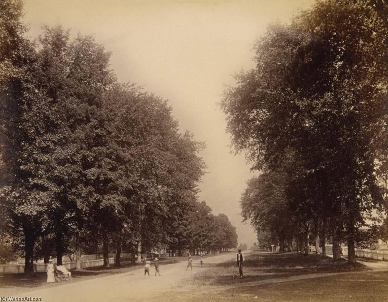 Main Street (north), From The Album Views Of Charlestown New Hampshire — Gotthelf Pach