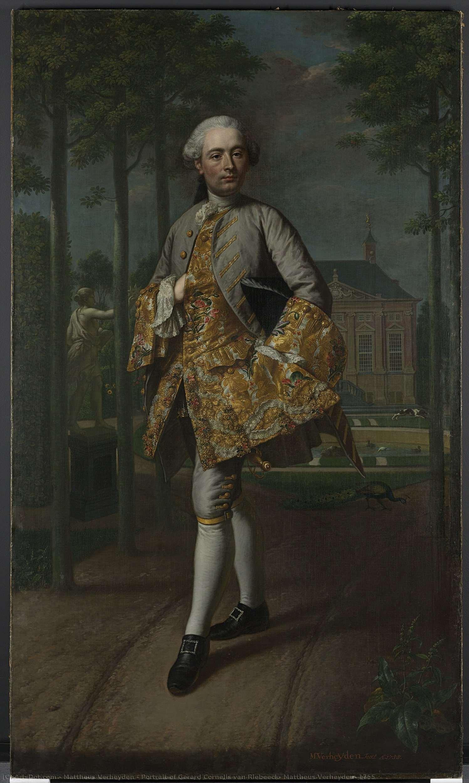 Portrait Of Gerard Cornelis Van Riebeeck, Mattheus Verheyden, 1755 — Mattheus Verheyden