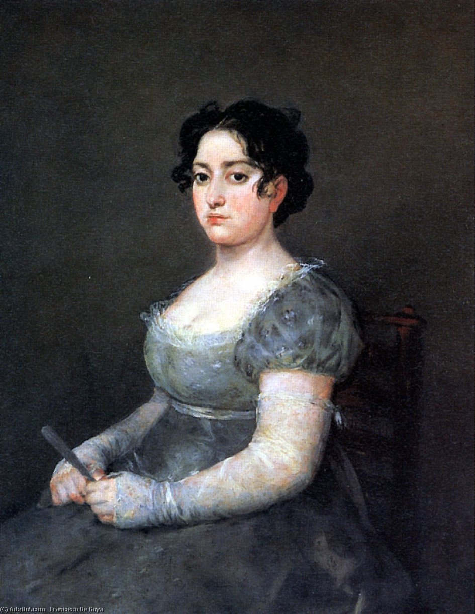 Portrait Of A Lady With A Fan — Francisco José De Goya Y Lucientes