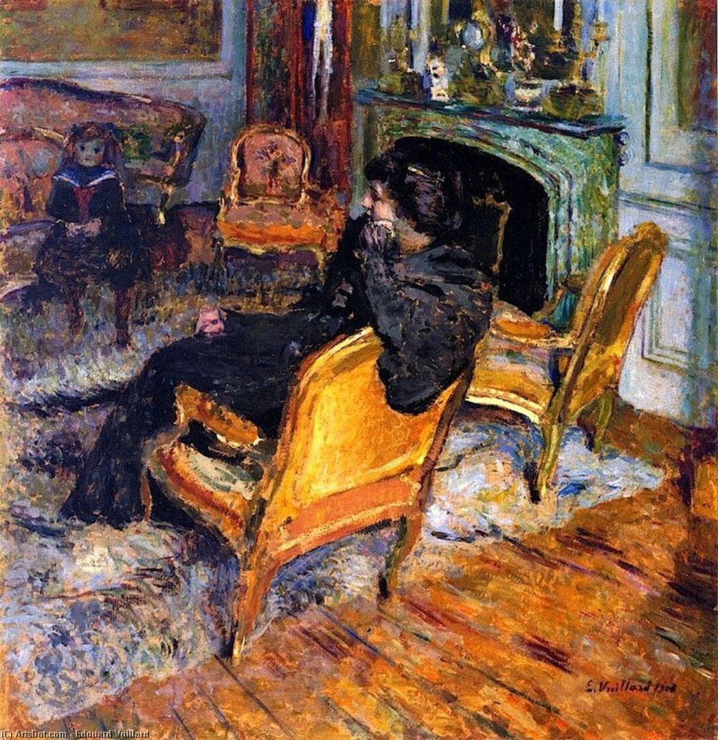 The Gilded Chair, Madame George Feydeau And Her Son — Jean-édouard Vuillard