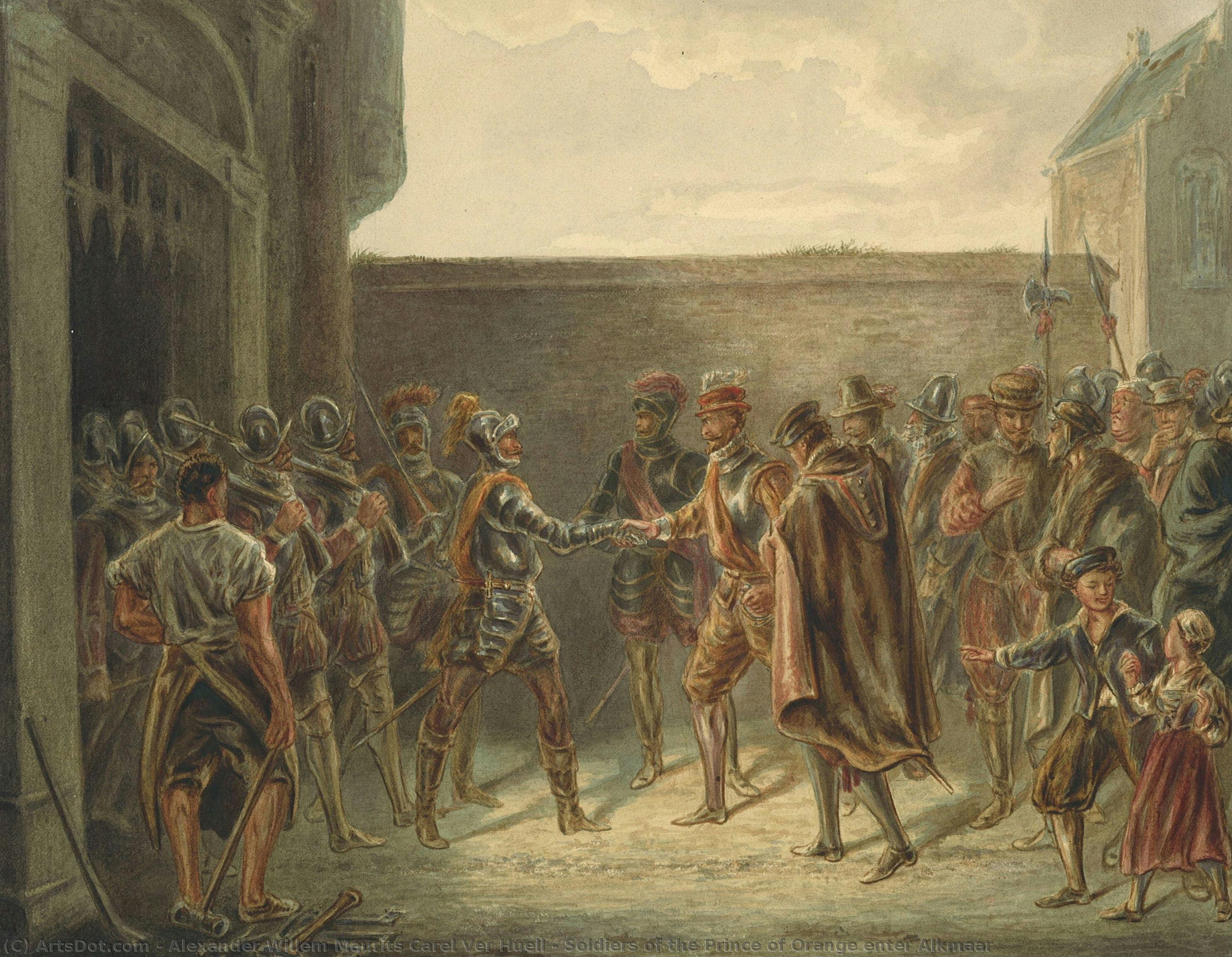 Soldiers Of The Prince Of Orange Enter Alkmaar — Alexander Willem Maurits Carel Ver Huell