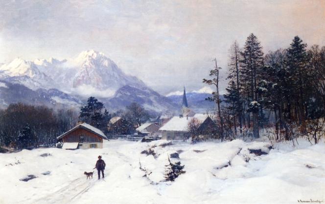 A Hunter In A Winter Landscape — Anders Anderson Lundby