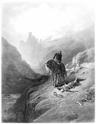King Arthur Discovers The Skeletons Of The Brothers — Paul Gustave Doré
