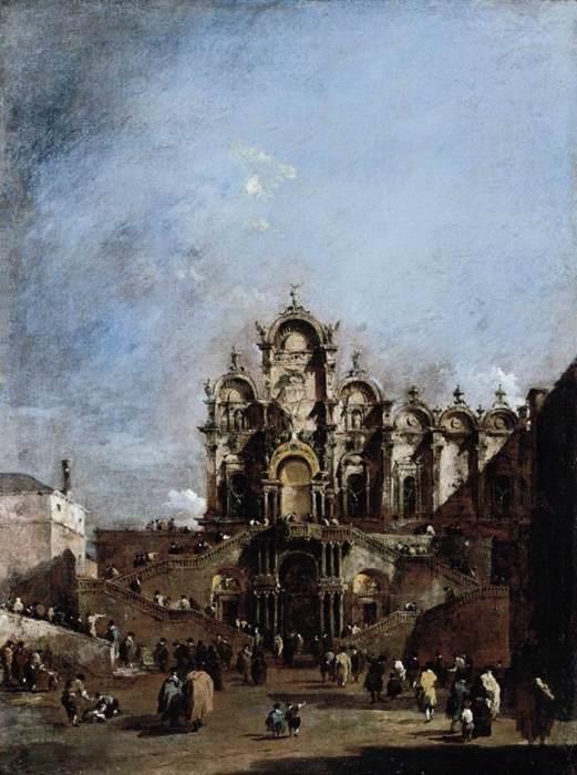 View Of The Campo San Zanipolo In Venice — Francesco Lazzaro Guardi