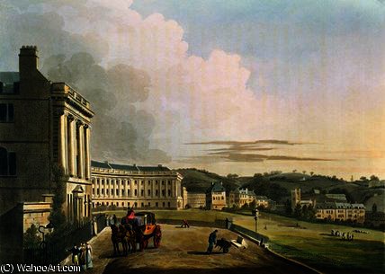 The Crescent, From 'bath Illustrated — John Claude Nattes