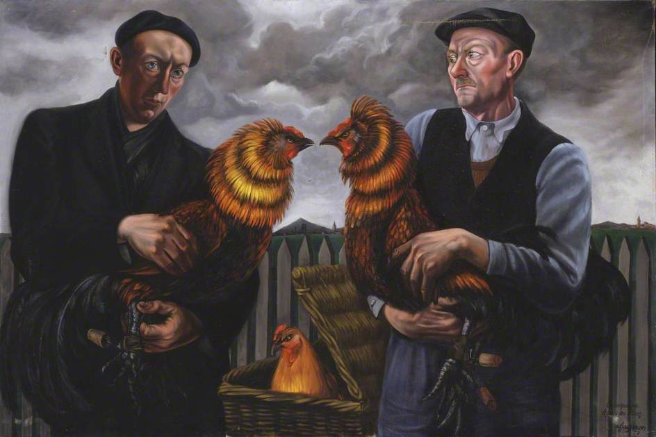The Cock Fighters (les Coqueleux) — André Fougeron