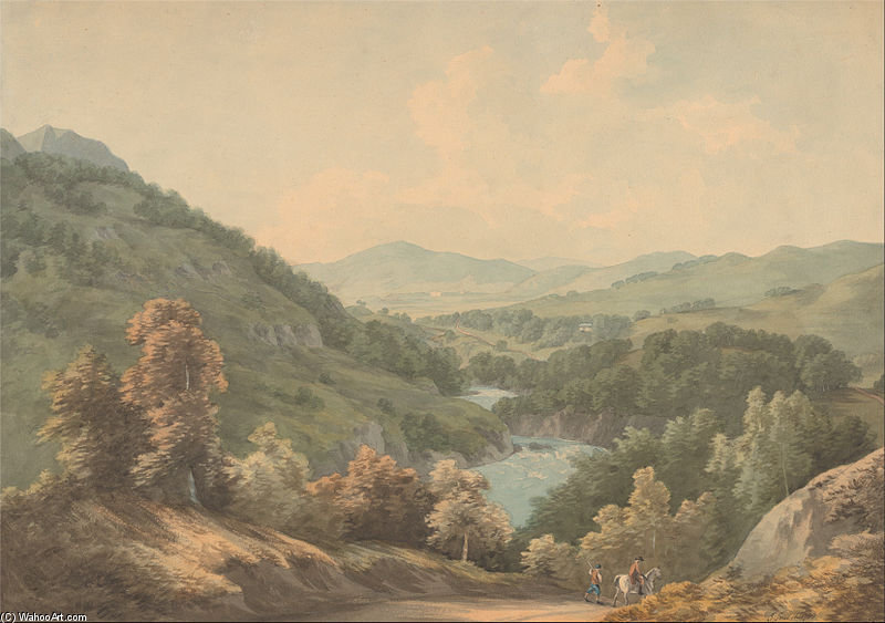 The Falls Of The Doshart With Upper End Of Loch Tay — John Warwick Smith