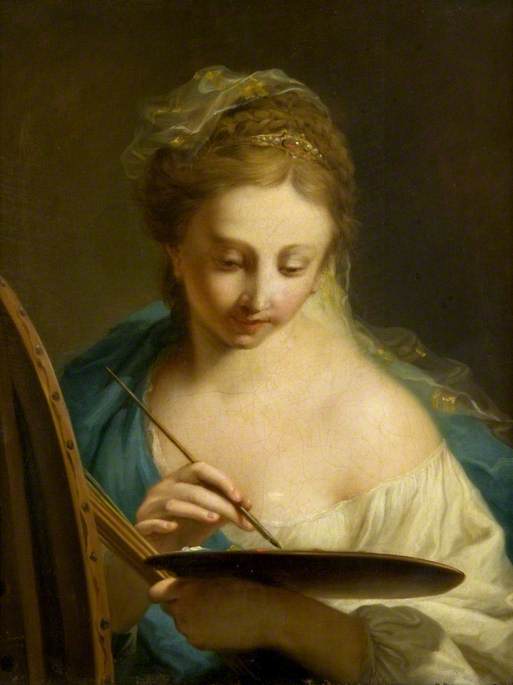 Young Woman Painting — Johann Heinrich The Elder Tischbein