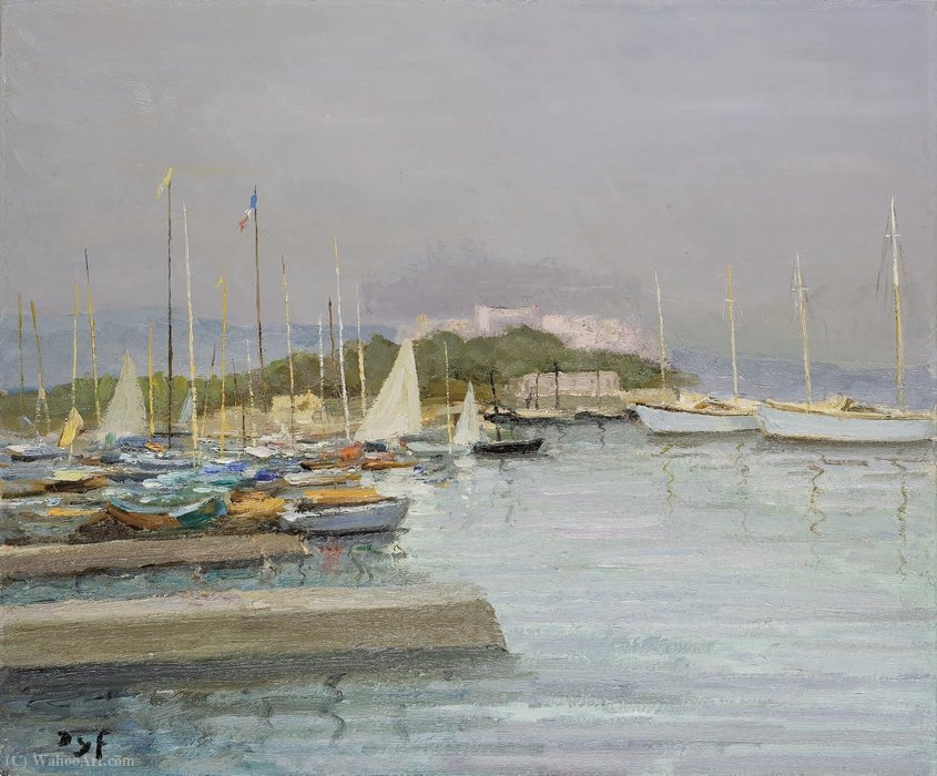 The Port Of Antibes, (1958) — Marcel Dyf