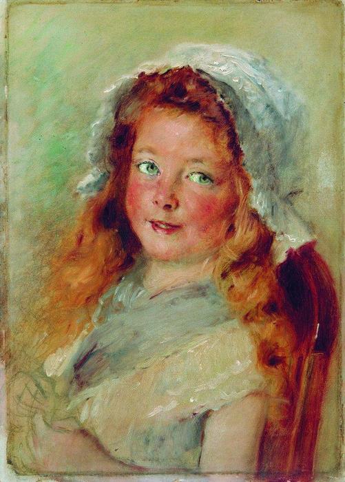 Girl In Bonnet — Konstantin Yegorovich Makovsky