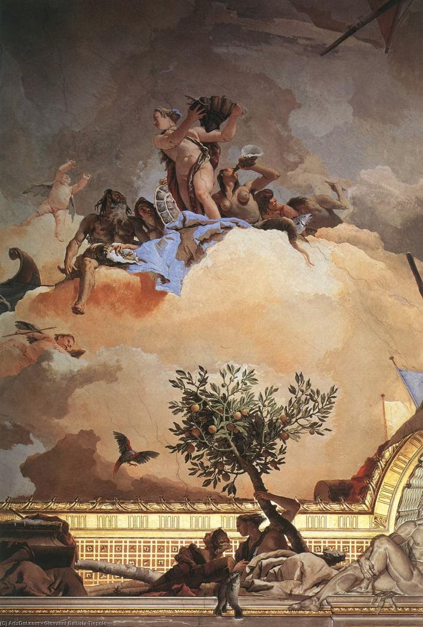 Glory Of Spain (detail) — Giambattista Tiepolo
