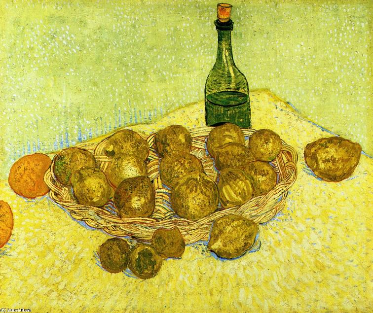 Still Life With A Bottle, Lemons And Oranges — Vincent Willem Van Gogh