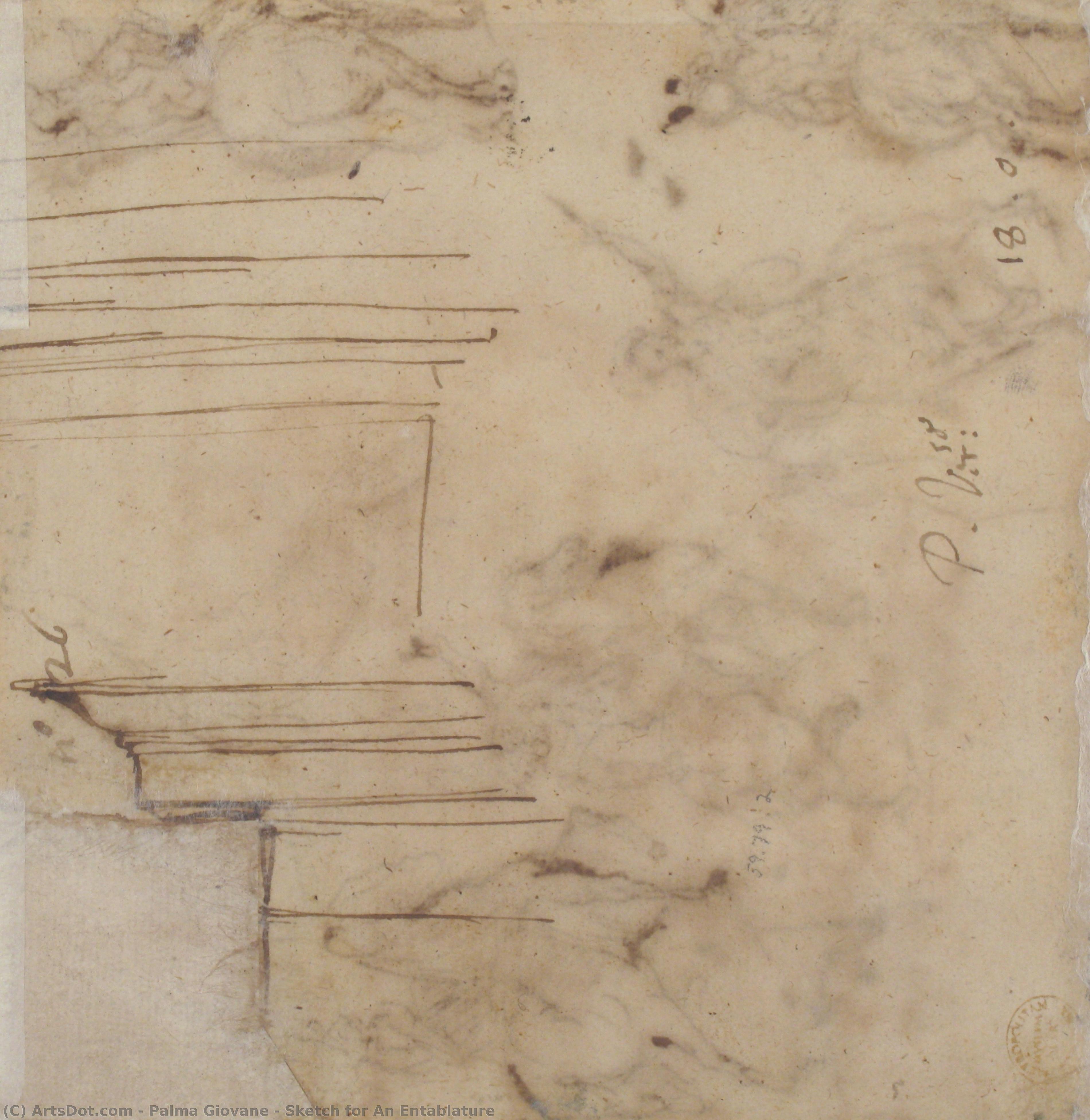 Sketch For An Entablature — Jacopo Palma Il Giovane
