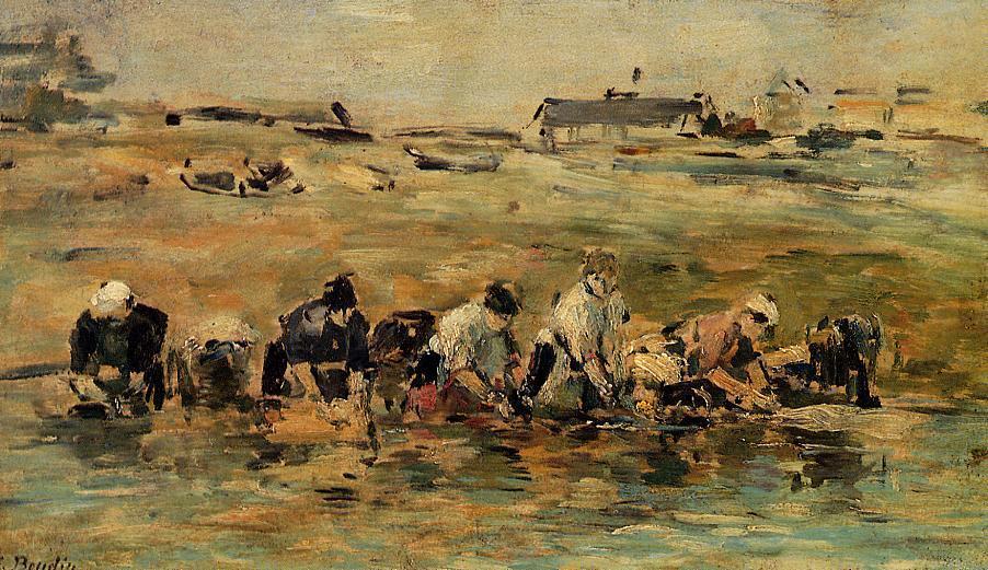Study Of Laundresses — Eugène Louis Boudin