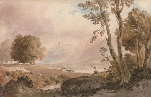 Cattle Watering In The Lake District — Anthony Vandyke Copley Fielding