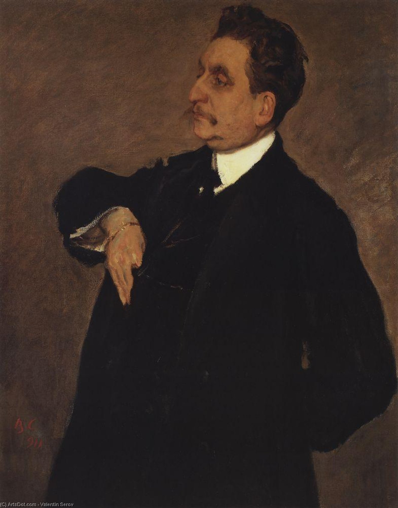 Portrait Of Vladimir Girshman — Valentin Alexandrovich Serov