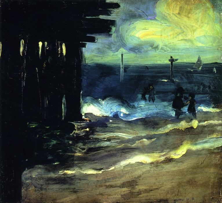 Rockaway Beach With Pier — Alfred Henry Maurer