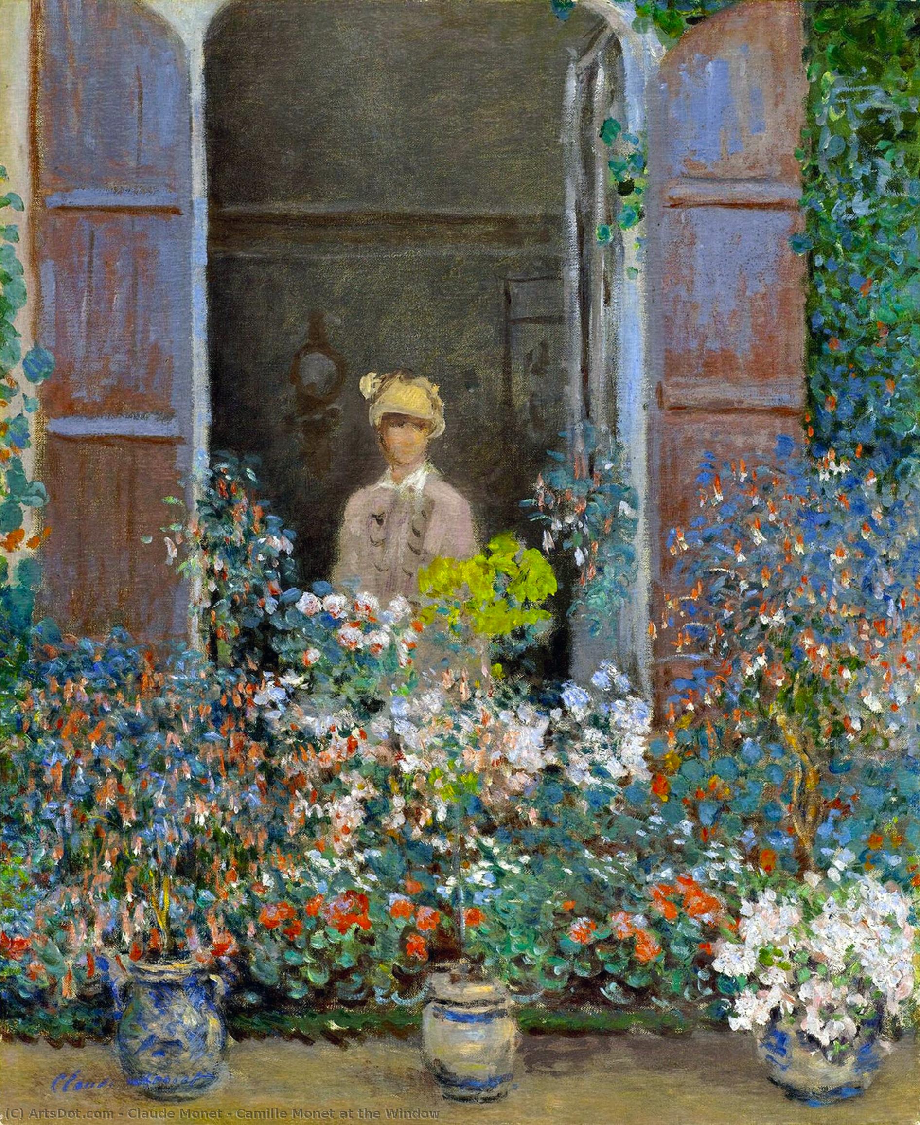 Camille Monet At The Window — Клод Моне