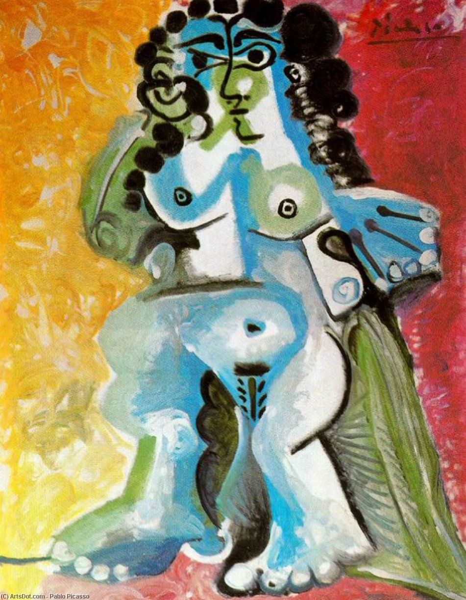 Nude Woman Sitting — Pablo Picasso