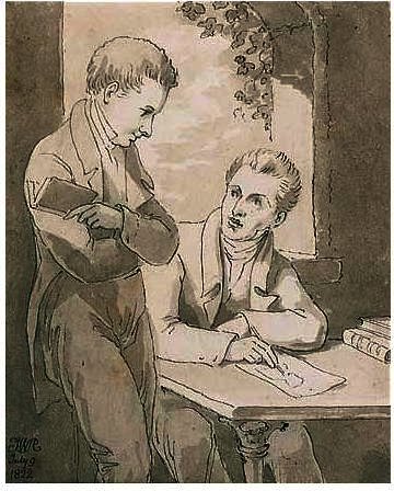 Portrait Of The Artist And His Friend, William Jackson Of Exeter — John White Abbott