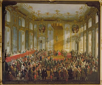 Empress Maria Theresa At The Investiture — Martin Ii Mytens