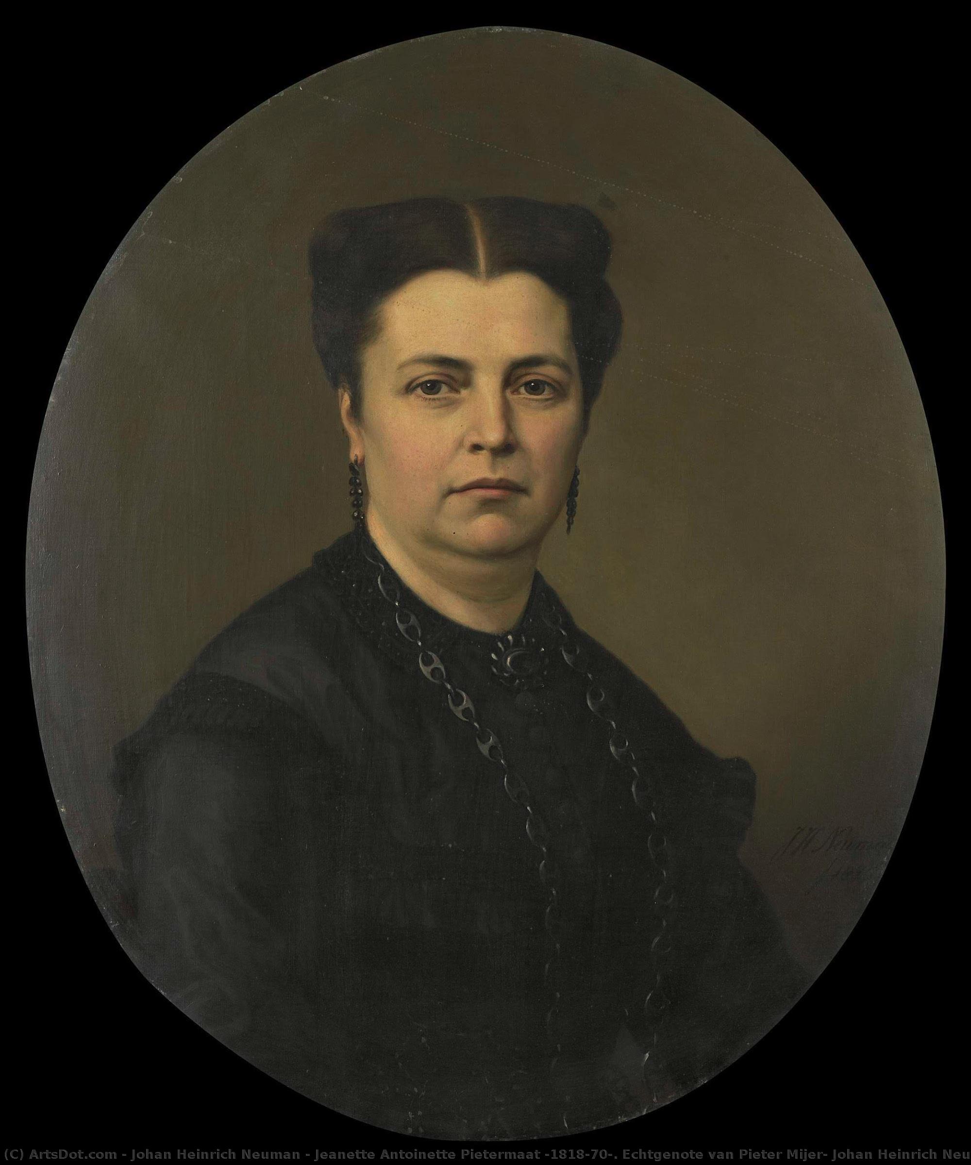 Jeanette Antoinette Pietermaat (1818-70). Echtgenote Van Pieter Mijer, Johan Heinrich Neuman, 1876 — Johan Heinrich Neuman